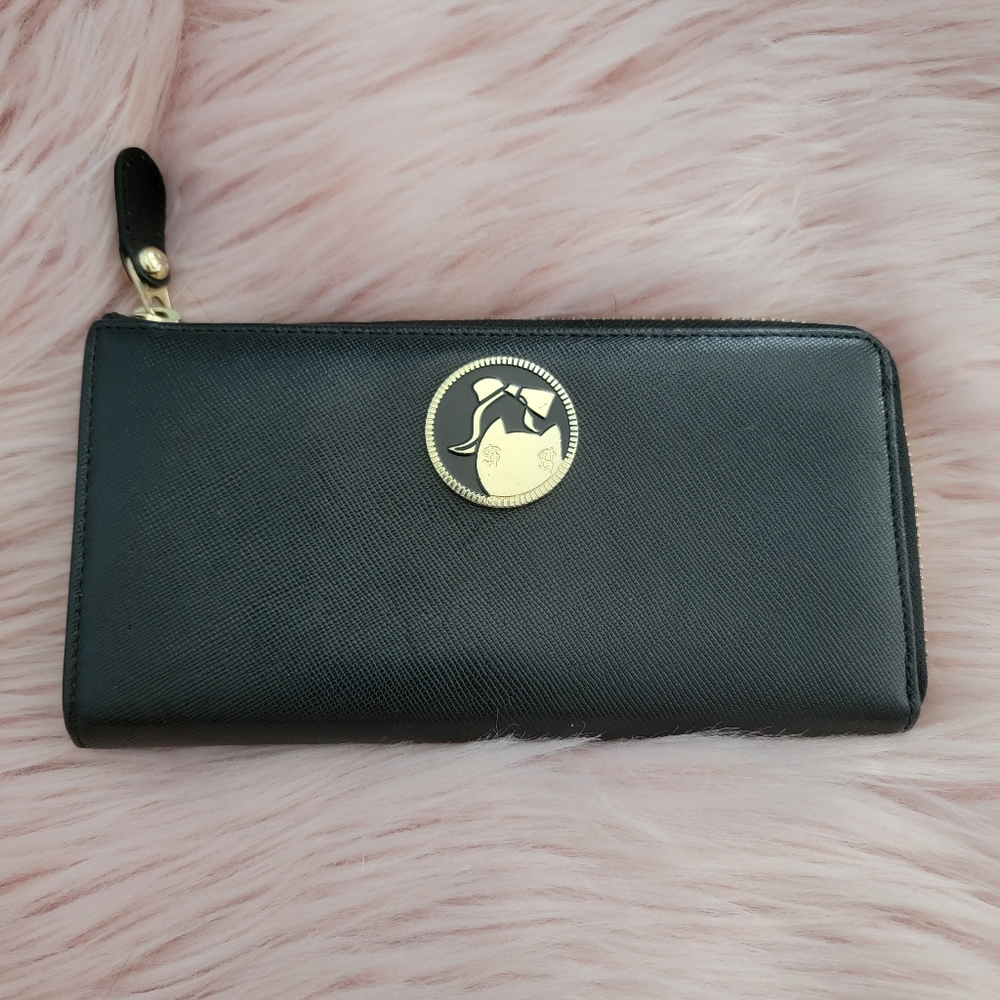 Tsumori Chisato Carry Zip Wallet black leather